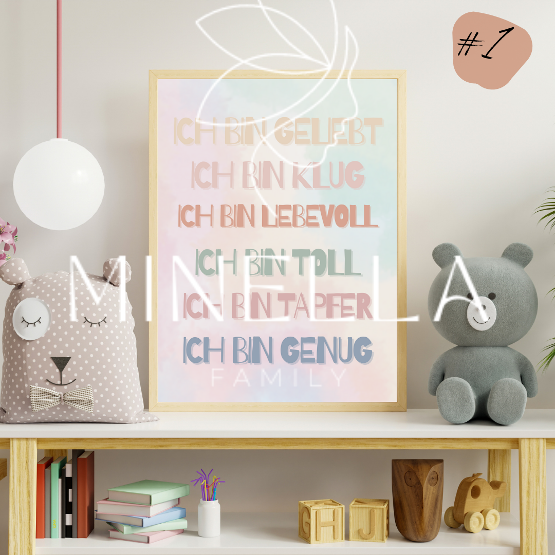 Kreative Affirmationsposter - Positive Gedanken zum Ausdrucken