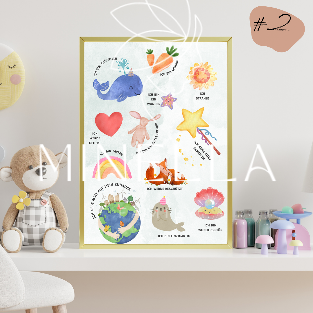 Kreative Affirmationsposter - Positive Gedanken zum Ausdrucken